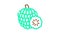 custard apple fruit color icon animation