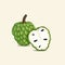 Custard Apple Illustration