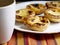 Custard tarts in a plate