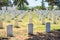 Custer National Cemetery at Little Bighorn Battlefield National Monument, Montana, USA.