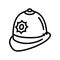 custodian hat cap line icon vector illustration