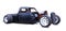 Custom American Hot Rod. White background