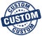 Custom blue grunge round stamp