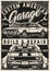 Custom cars garage repair service poster