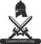 Custom Chief’s Day black vector icon.