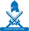 Custom Chief’s Day blue vector icon.