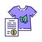 Custom clothing color line icon. Cloth made according to specifications provided or selected by the buyer. Pictogram for web page