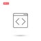 Custom code icon vector design isolated 2