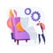 Custom furniture abstract concept vector illustration.