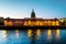 The Custom house in Dublin, Ireland in the evening