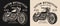 Custom motorbike vintage monochrome badge
