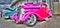 Custom painted pink vntage hot rod