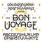 Custom retro typeface Bon Voyage