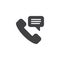 Custom service phone talk vector icon