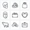 Custom wedding - bride price icons. Vector Illustration.