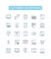 Customer advertising vector line icons set. Advertise, Customer, Promote, Target, Reach, Increase, Engage illustration