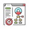 customer analytics report color icon vector illustration