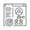 customer analytics report line icon vector illustration