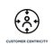 customer centricity icon. customer centricity concept symbol des