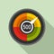 Customer credit score icon, flat style