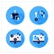 Customer data platform flat icons set