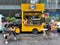 Customer eating meals from a food truck at Siam square one in Bangkok