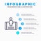 Customer, Engagement, Mobile, Social Line icon with 5 steps presentation infographics Background