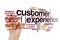 Customer experience word cloud concept