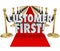 Customer First Words Red Carpet Top Priority Client Service