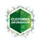 Customer Information floral plants pattern green hexagon button