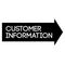 CUSTOMER INFORMATION stamp on white background