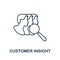 Customer Insight icon. Line element from digital transformation collection. Linear Customer Insight icon sign for web