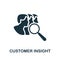 Customer Insight icon. Monochrome sign from digital transformation collection. Creative Customer Insight icon