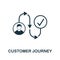 Customer Journey vector icon symbol. Creative sign from crm icons collection. Filled flat Customer Journey icon for computer and