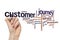 Customer journey word cloud concept