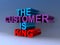 The customer is king on blue