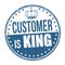 Customer is king sign or stamp