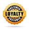 Customer loyalty program gold vector icon