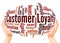 Customer Loyalty word cloud hand sphere concept