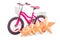 Customer rating of kids bicycle. 3D rendering