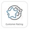 Customer Rating Line Icon.