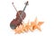 Customer rating of violin. 3D rendering