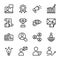 Customer Relationship Management line Icons Pack