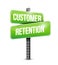 customer retention street sign