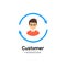 Customer retention vector icon. Client return business marketing. User consumer care