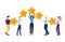 Customer Review Rating, Different people give ratings and reviews. Support for business satisfaction.