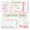 Customer Sales word cloud.