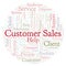 Customer Sales word cloud.