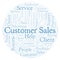 Customer Sales word cloud.