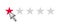 Customer satisfaction - 1 red star rating with mouse arrow